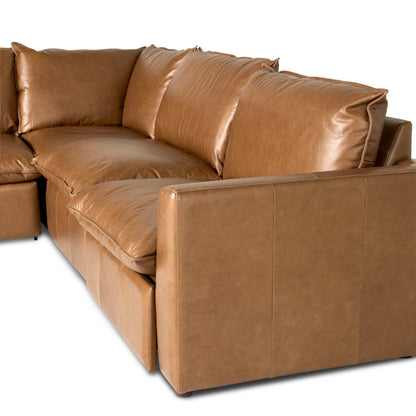Four Hands Kosa Power Recliner 5Pc Sectional Sonoma Chestnut