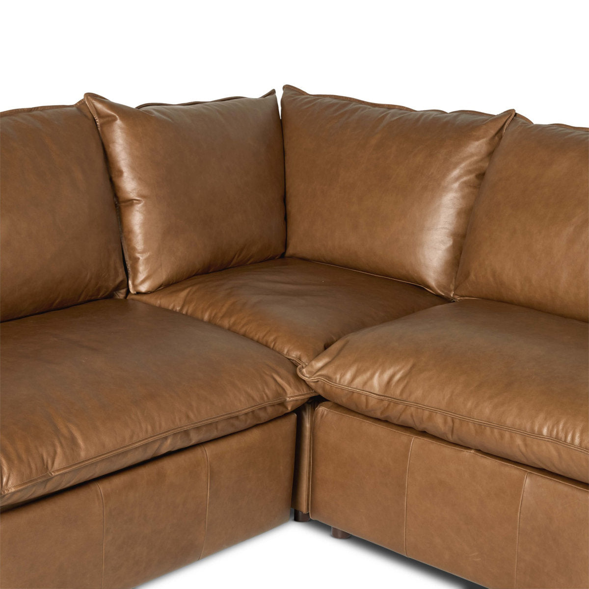 Four Hands Kosa Power Recliner 5Pc Sectional Sonoma Chestnut