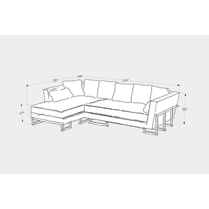 Artless Lrg 114 Wide Sofa Chaise