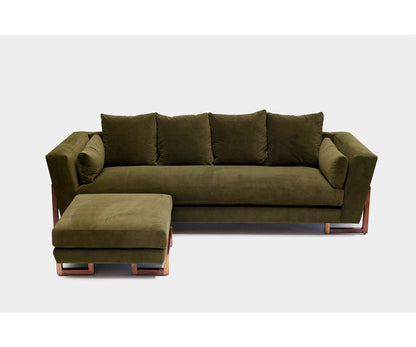 Artless Lrg 98 Velvet Flared Arm Sofa With Reversible Cushions