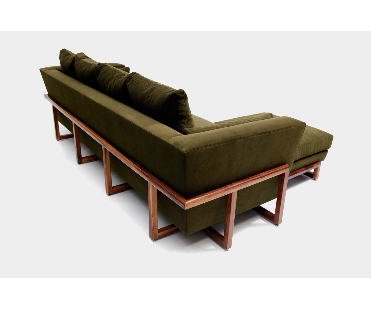 Artless Lrg 98 Velvet Flared Arm Sofa With Reversible Cushions