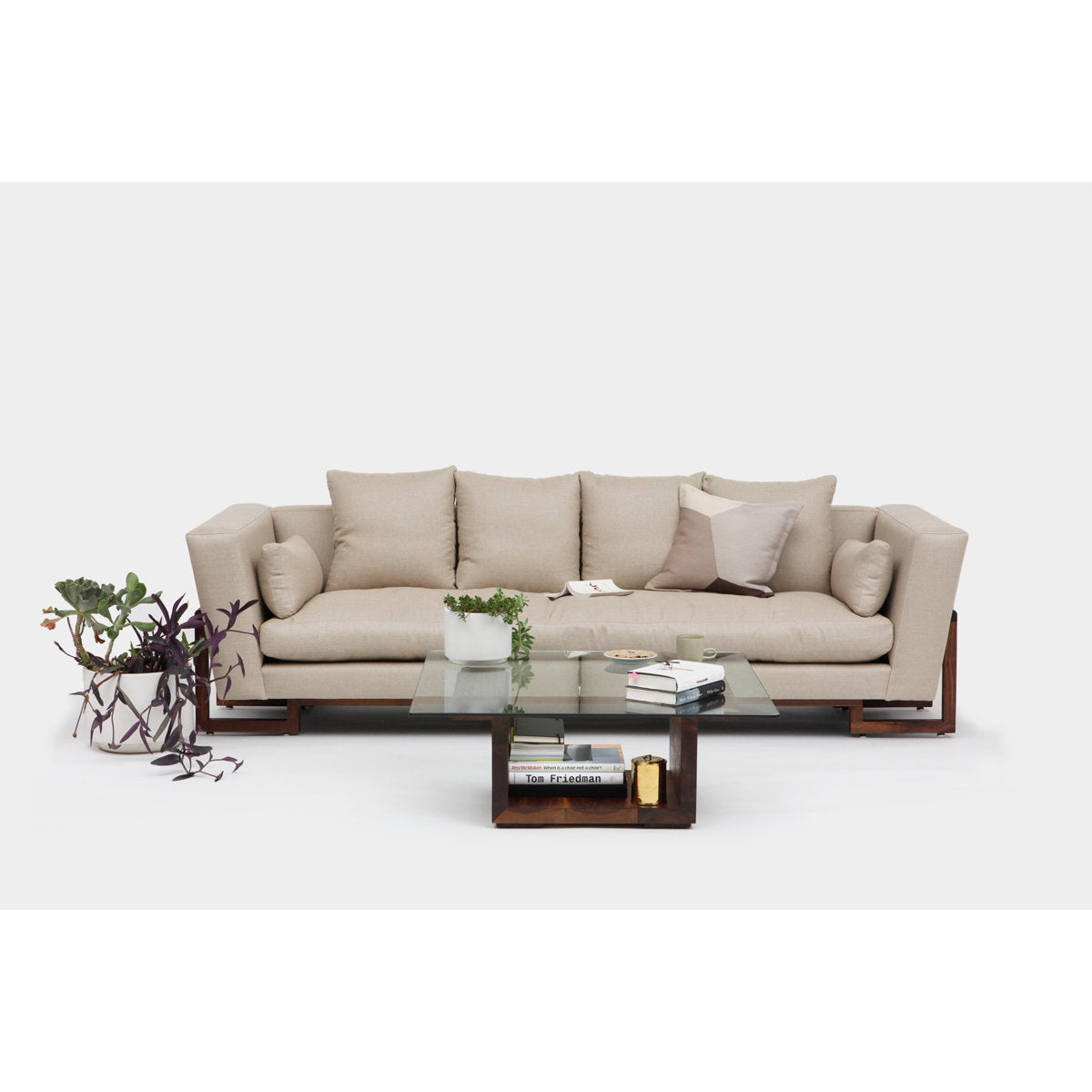 Artless Lrg 98 Velvet Flared Arm Sofa With Reversible Cushions