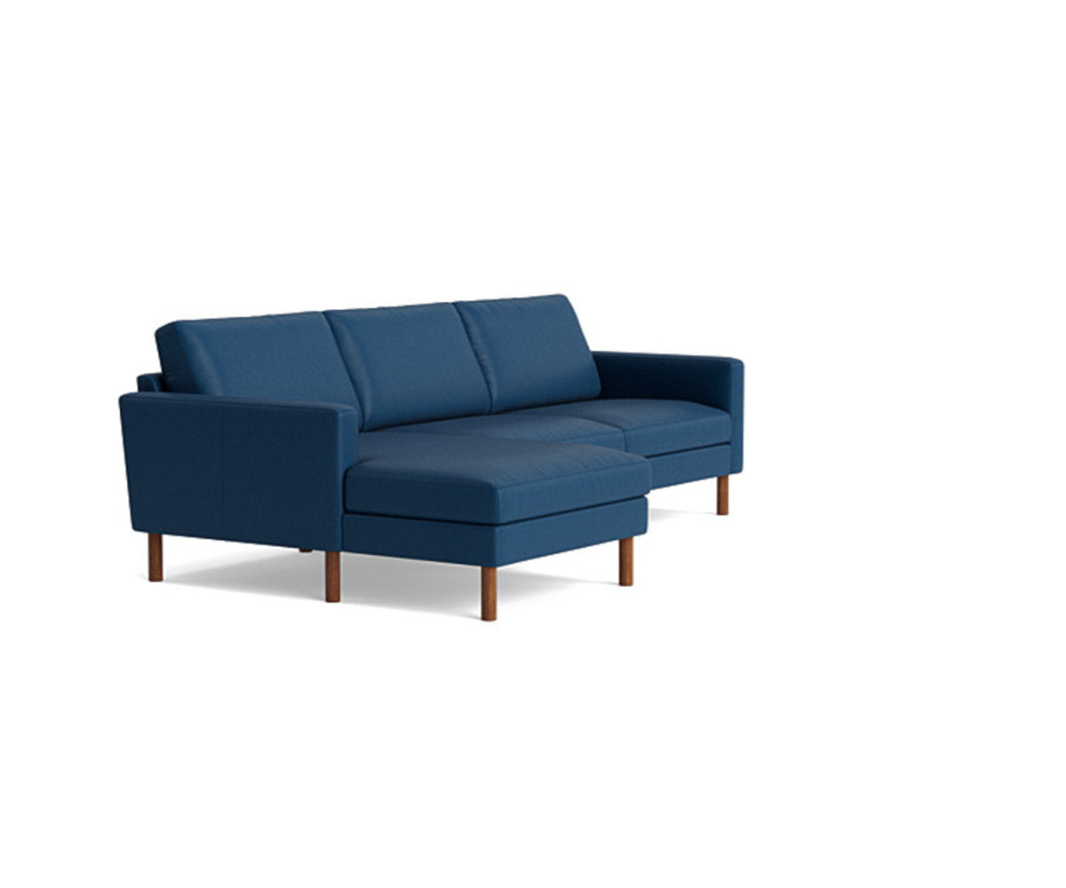 Benchmade Modern Laguna Leather Sofa With Chaise 105
