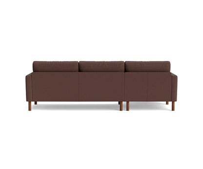 Benchmade Modern Laguna Leather Sofa With Chaise 105