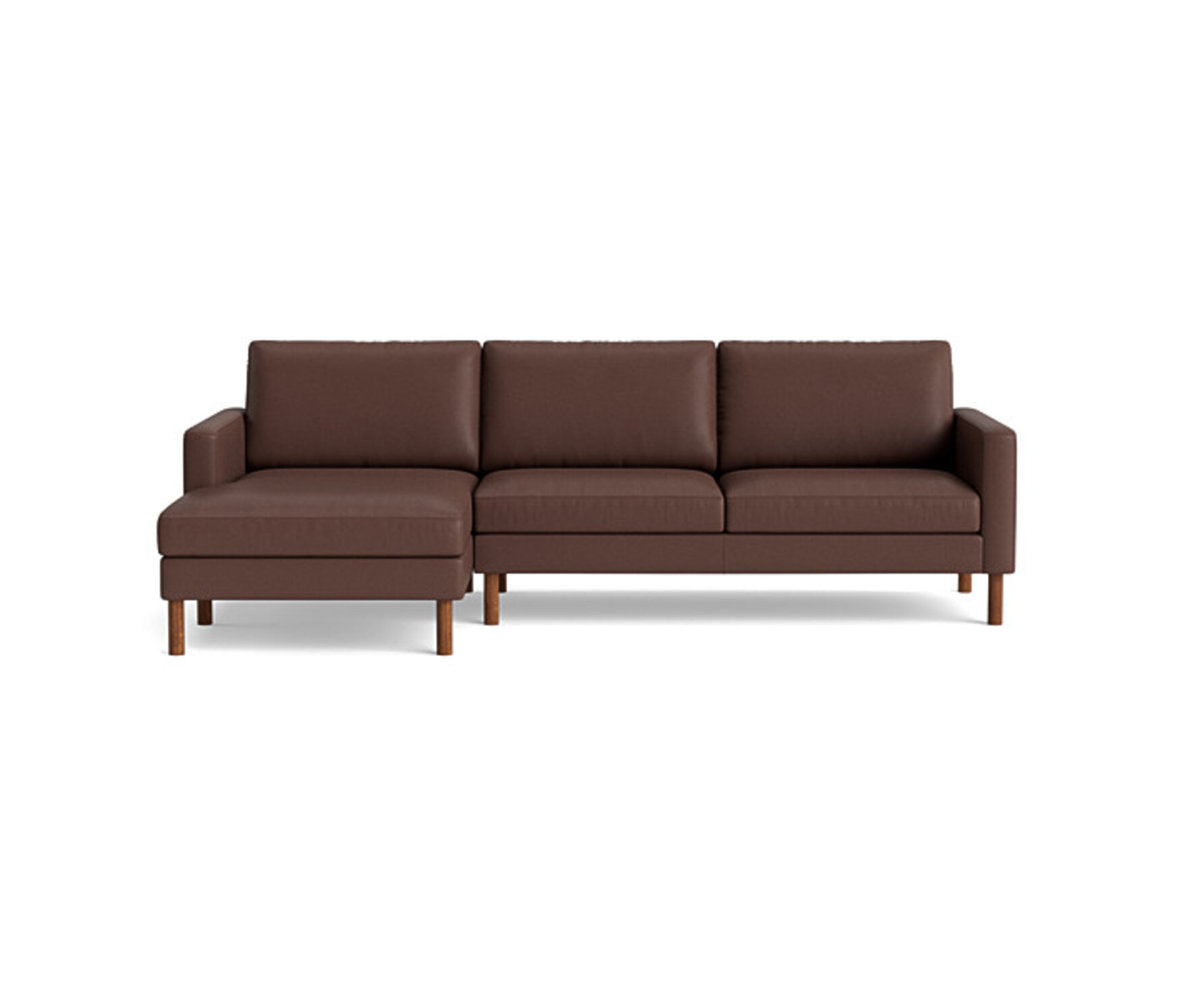 Benchmade Modern Laguna Leather Sofa With Chaise 105