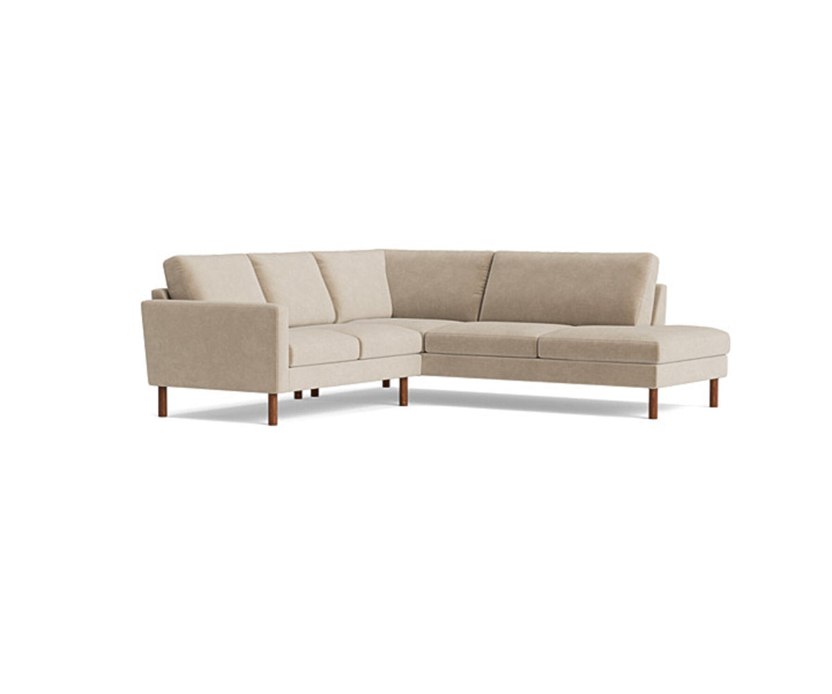 Benchmade Modern Laguna Leather Sectional With Bumper 95 X 95