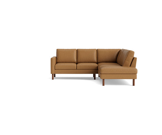 Benchmade Modern Laguna Leather Sectional With Bumper 95 X 95