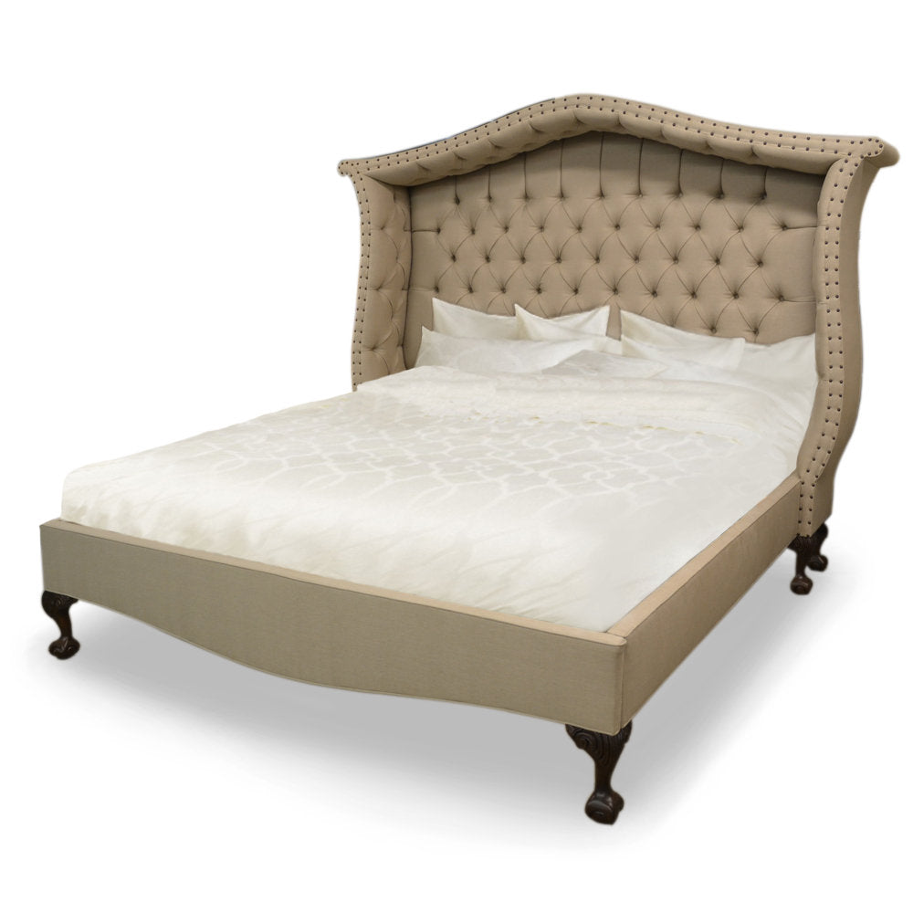 Landon Upholstered Wingback Bed