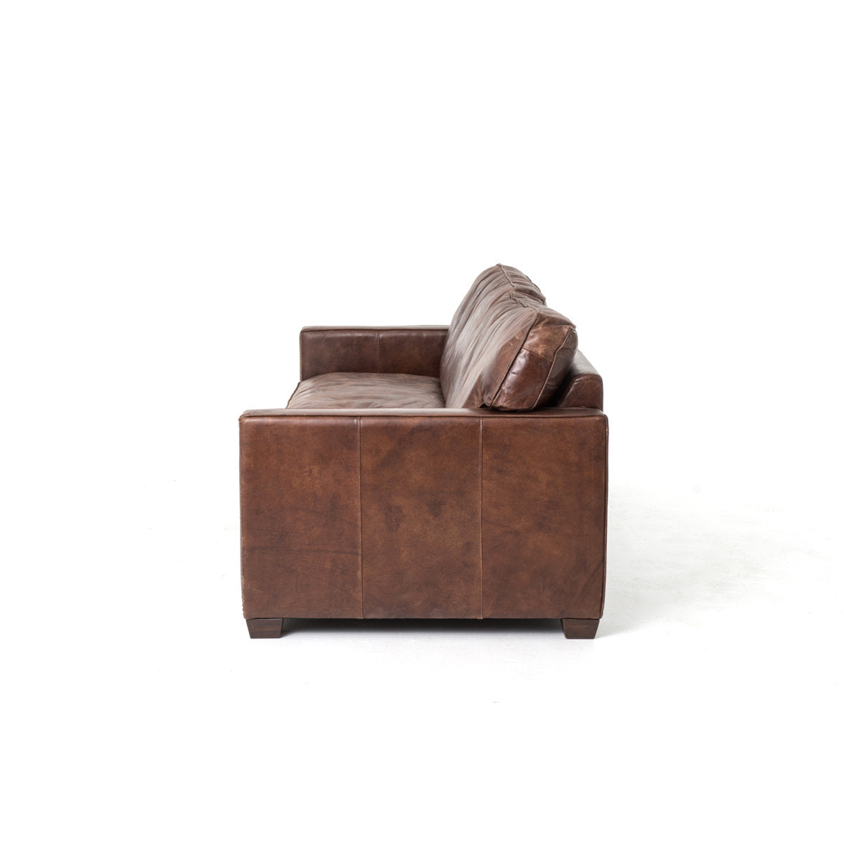 Four Hands Larkin 88 Wide Genuine Leather Square Arm Convertible Sofa