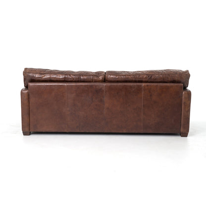 Four Hands Larkin 88 Wide Genuine Leather Square Arm Convertible Sofa