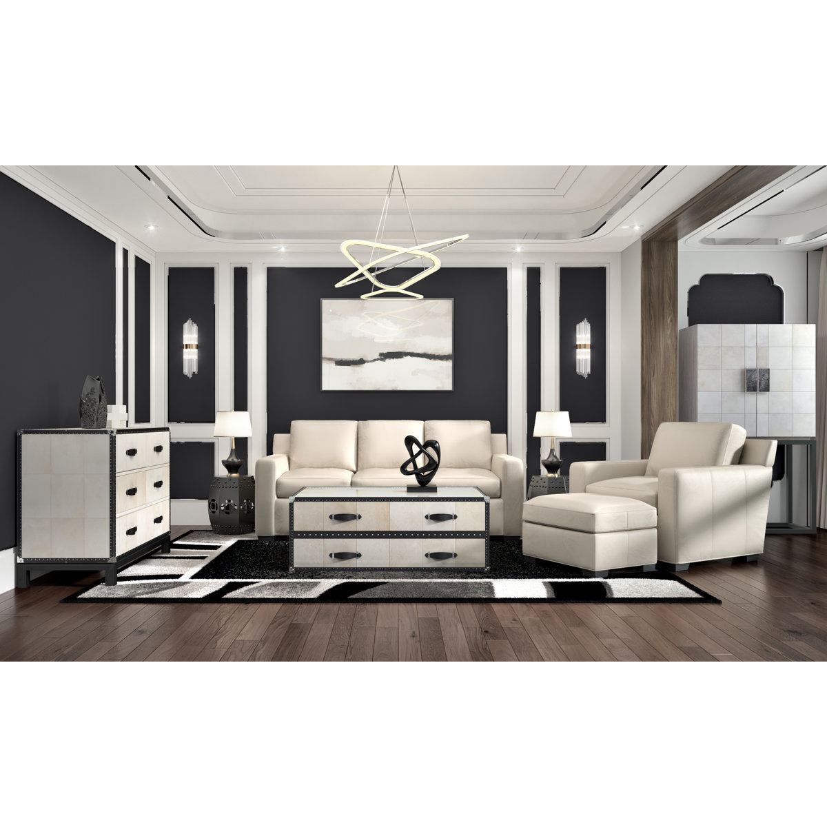 Lawson Armchair Chair with Ottoman