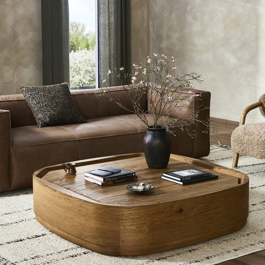 Leandro Coffee Table-Natural Reclaimed French Oak