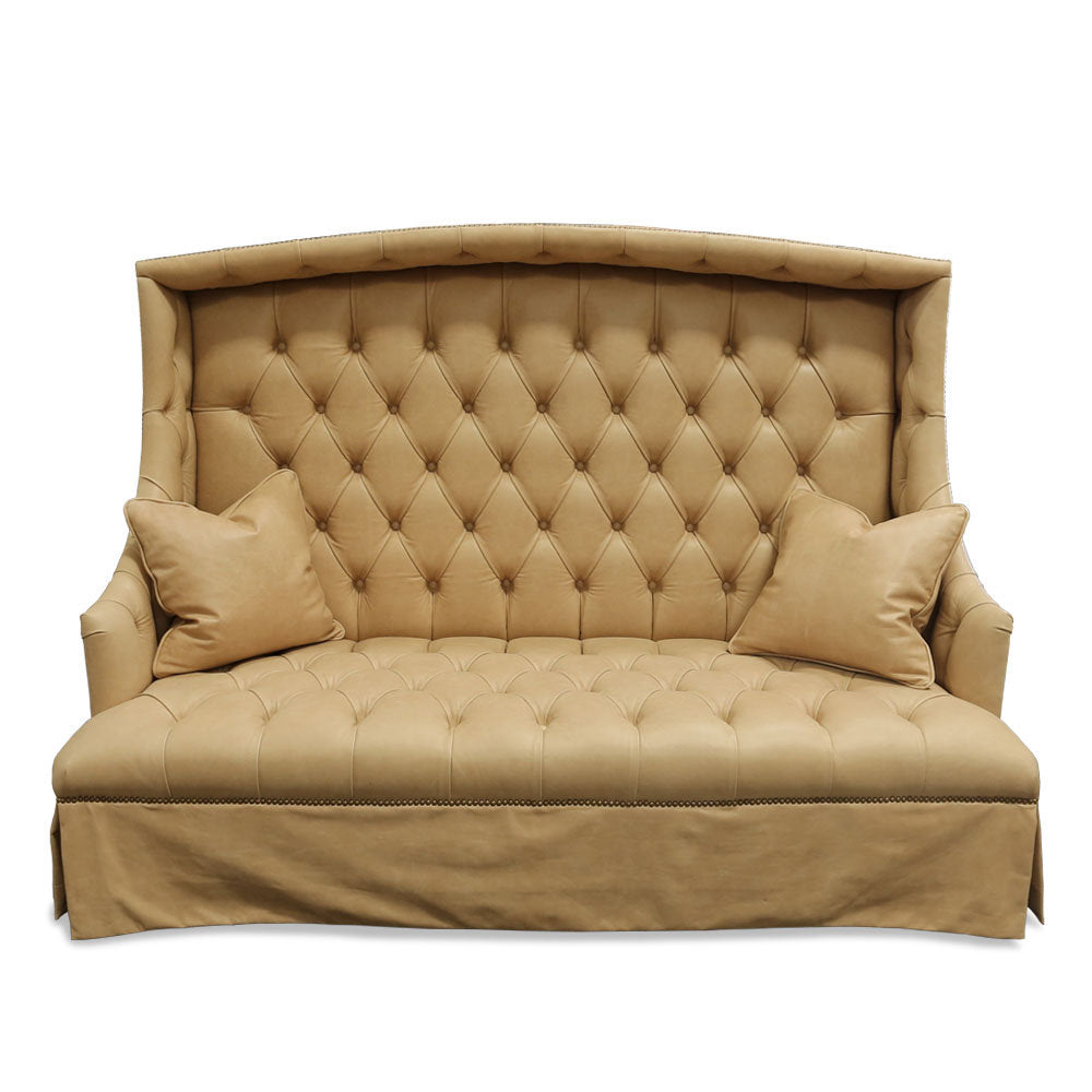 Haute House Home 74 Genuine Leather Flared Arm Sofa