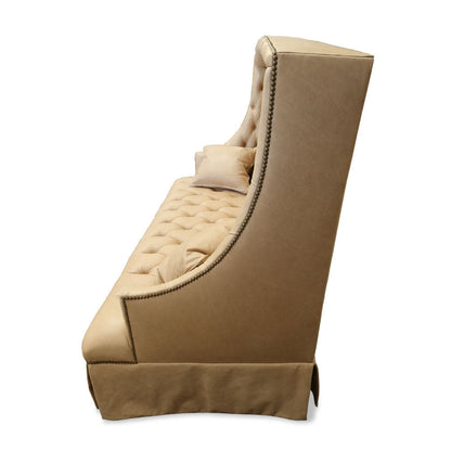 Haute House Home 74 Genuine Leather Flared Arm Sofa