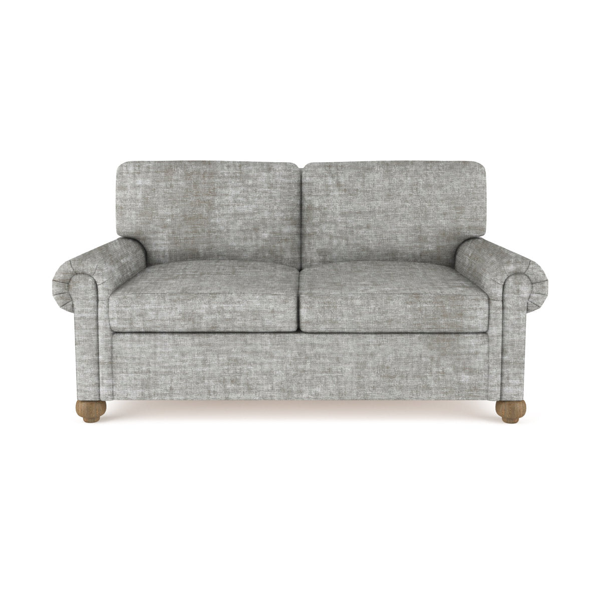 Tandem Arbor Leroy Rolled Panel Arm Loveseat With Bun Feet
