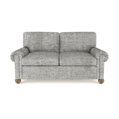 Tandem Arbor Leroy Rolled Panel Arm Loveseat With Bun Feet