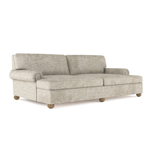 Leroy Rolled Panel-Arm Daybed with Bun Feet