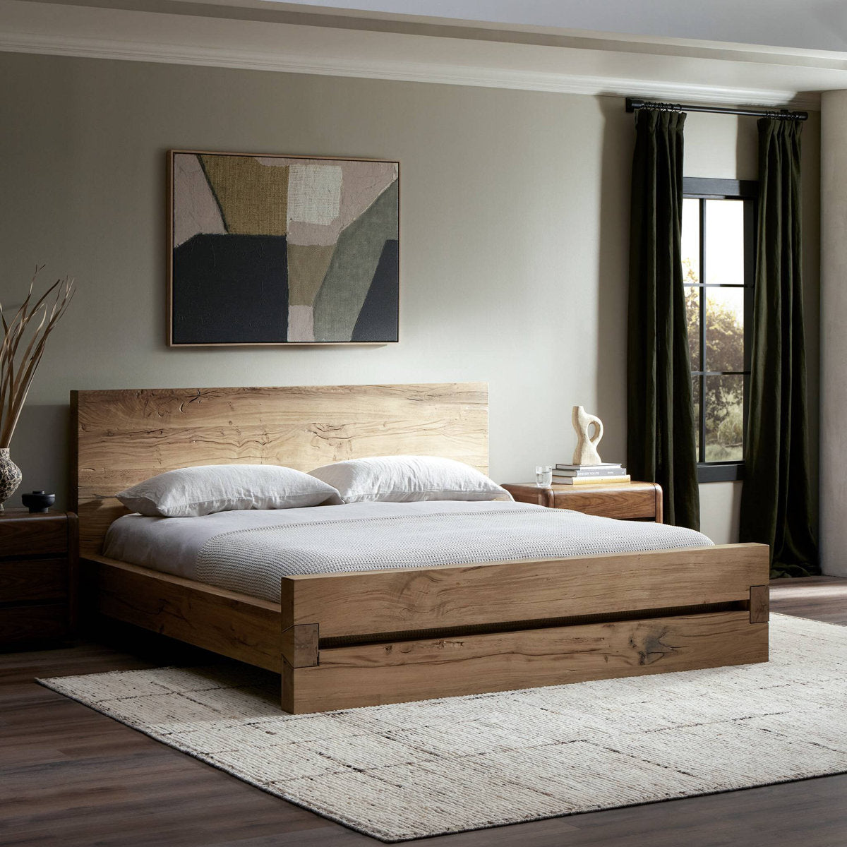 Lia Bed-Natural Reclaimed French Oak-Queen