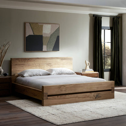 Lia Bed-Natural Reclaimed French Oak-Queen