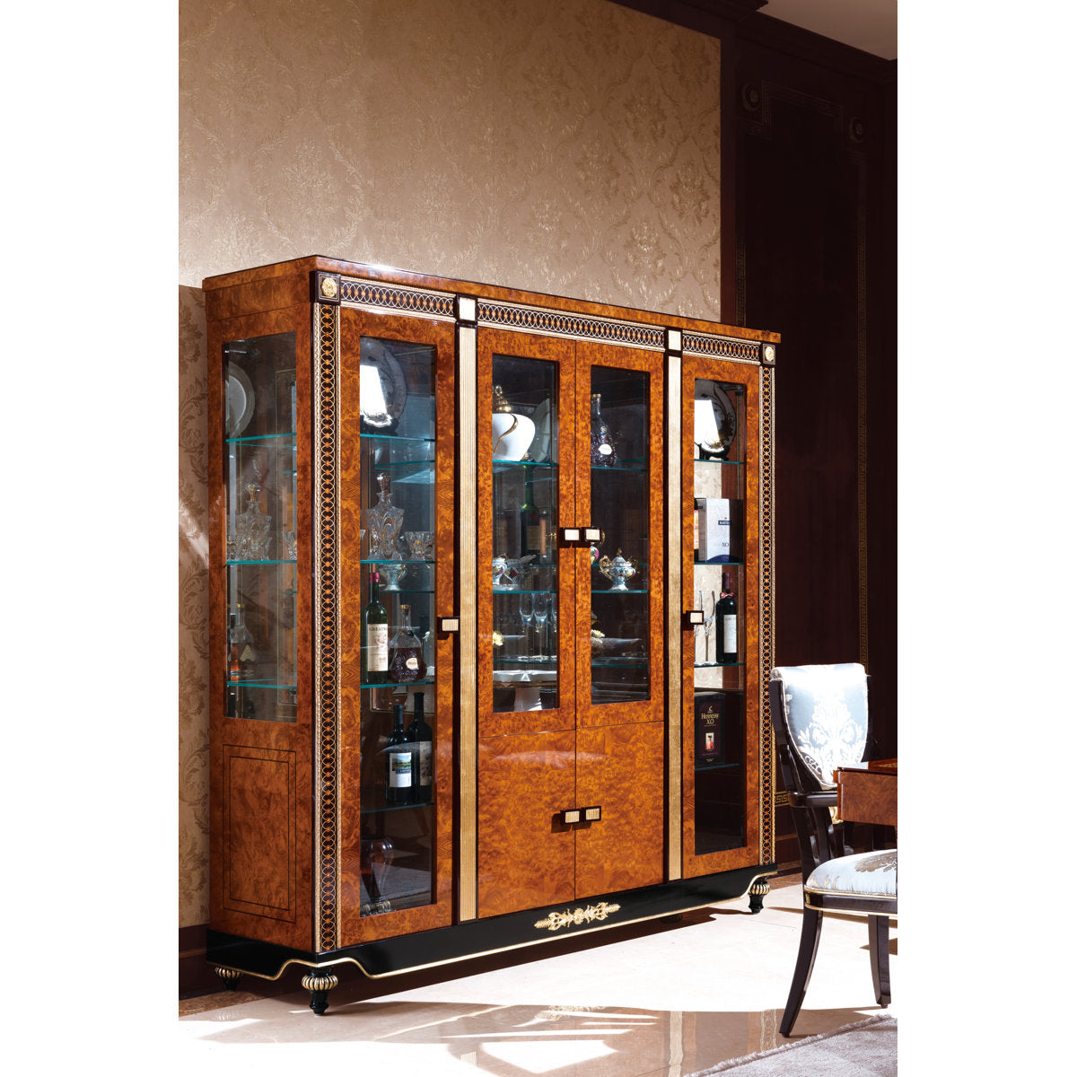 Infinity Furniture Import Lighted China Cabinet