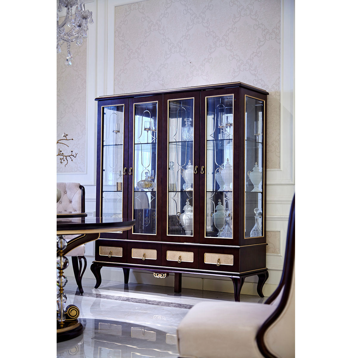 Infinity Furniture Import Woodway Curio Cabinet