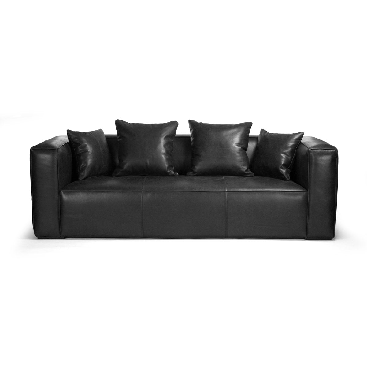 Zentique Linkwood 90 Genuine Leather Square Arm Sofa