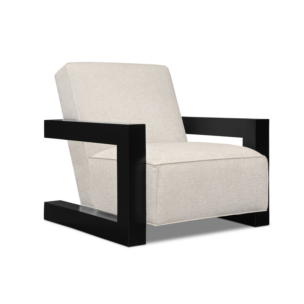 Lofty Armchair Chair with Ottoman