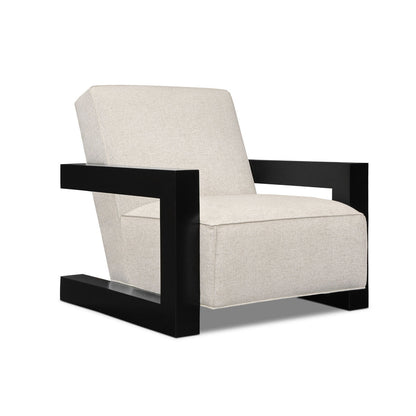 Lofty Armchair Chair with Ottoman