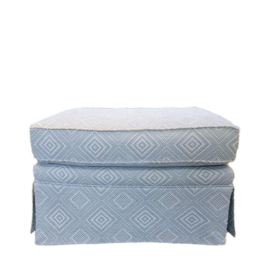 Duralee London Upholstered Ottoman With Skirt