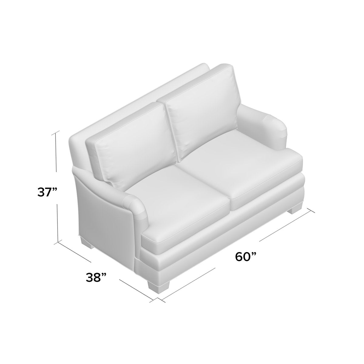 Duralee Lorado 60 Loveseat