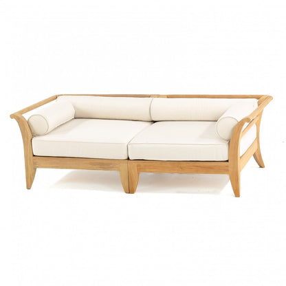 Westminster Teak 77 Sunbrella Loveseat With Reversible Cushions