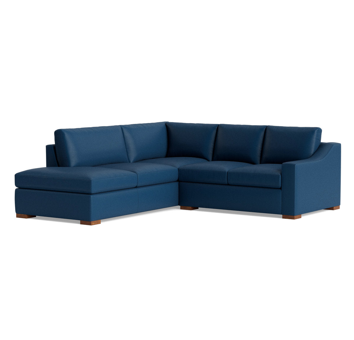 Benchmade Modern Lucca Leather Sectional With Bumper 95 X 95