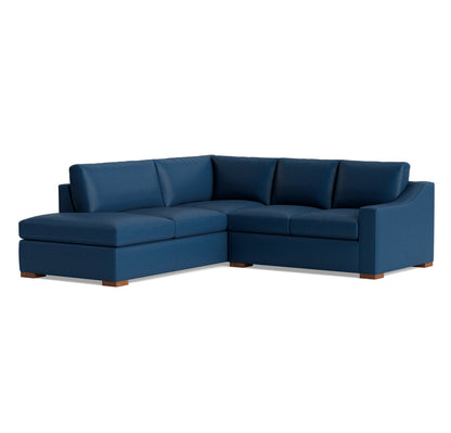 Benchmade Modern Lucca Leather Sectional With Bumper 95 X 95