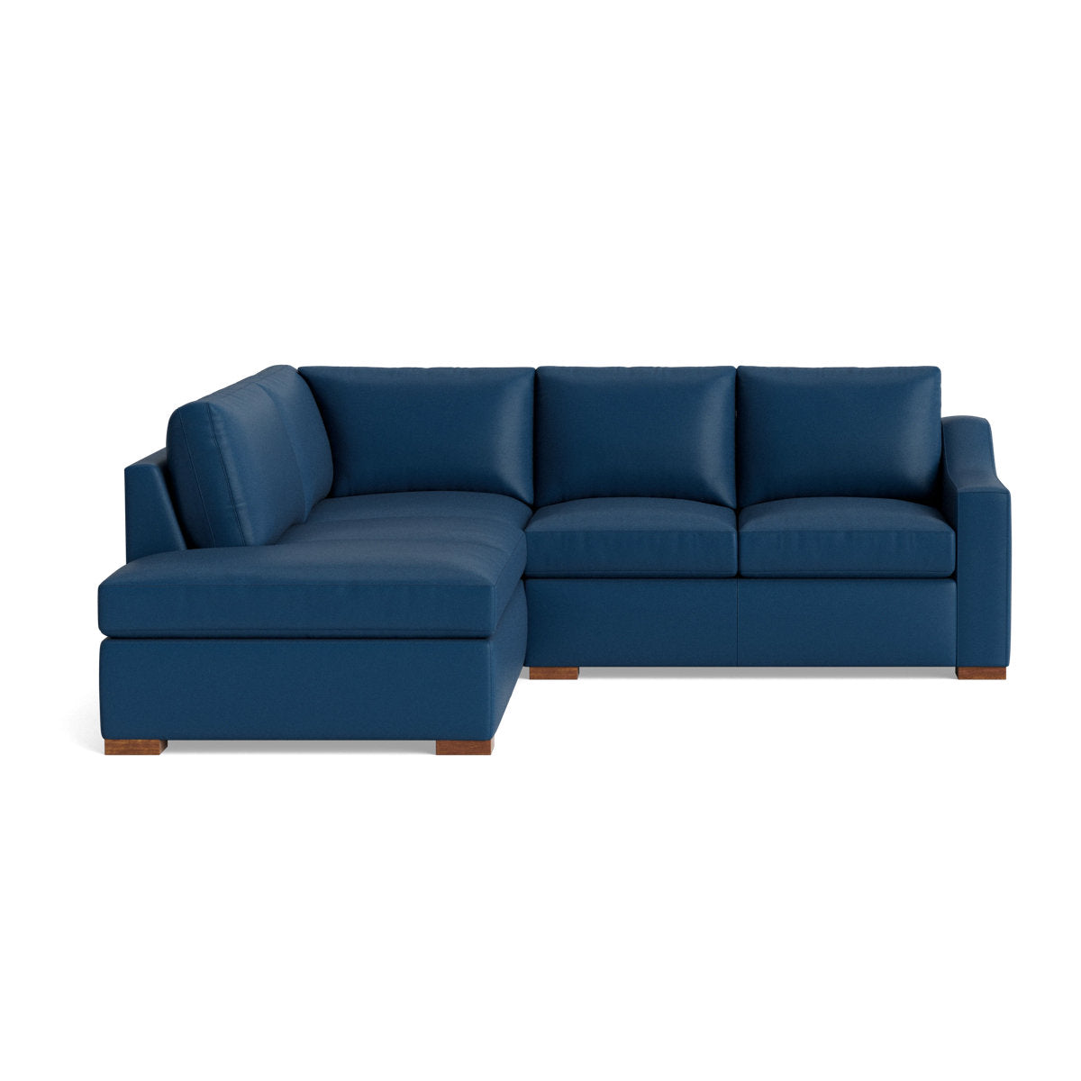 Benchmade Modern Lucca Leather Sectional With Bumper 95 X 95