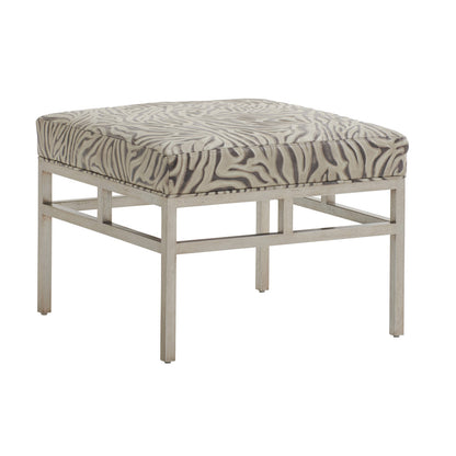 Lucca Square Leather Ottoman