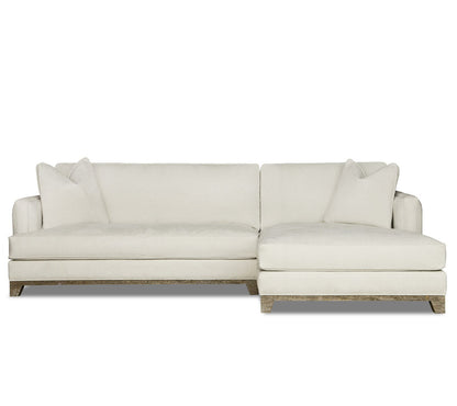 Eleanor Rigby Lucia 91 Wide Genuine Leather Reversible Sofa Chaise