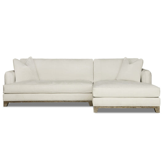 Eleanor Rigby Lucia 91 Wide Genuine Leather Reversible Sofa Chaise