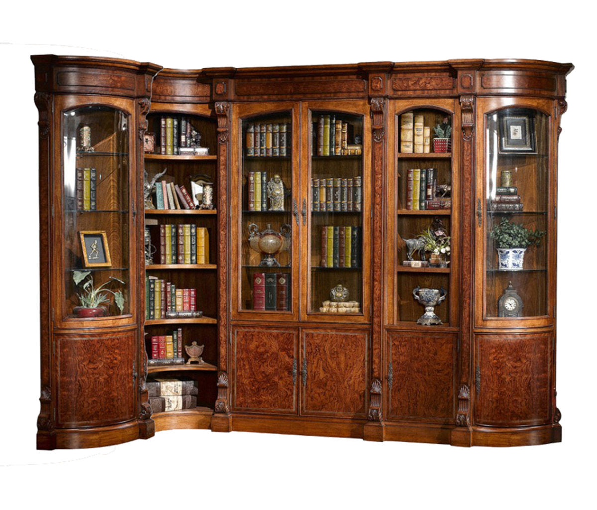 Luxurious Solid Wood Corner Bookcase