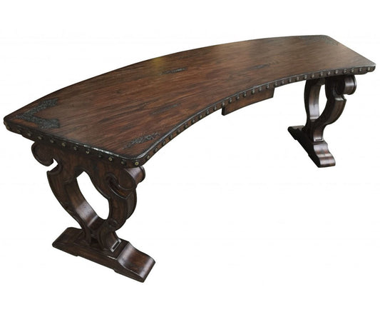 Lyre Solid Wood Writing Desk