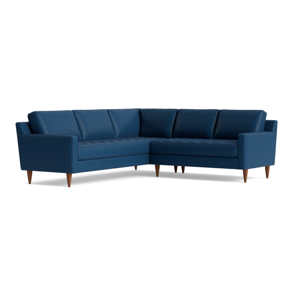 Benchmade Modern Mcm Leather Corner Sectional 95 X 95