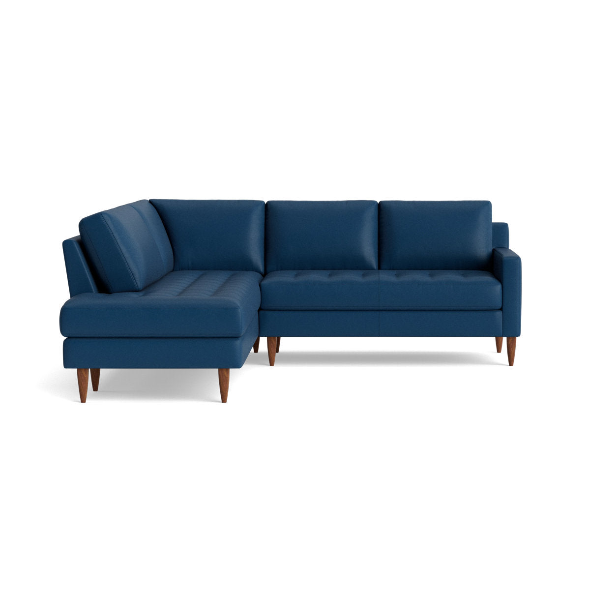 Benchmade Modern Mcm Leather Sectional With Bumper 95 X 95