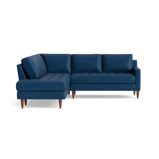 Benchmade Modern Mcm Leather Sectional With Bumper 95 X 95