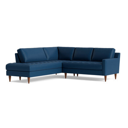 Benchmade Modern Mcm Leather Sectional With Bumper 95 X 95