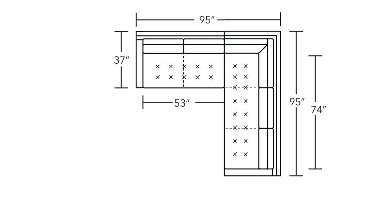 Benchmade Modern Mcm Corner Sectional 95 X 95