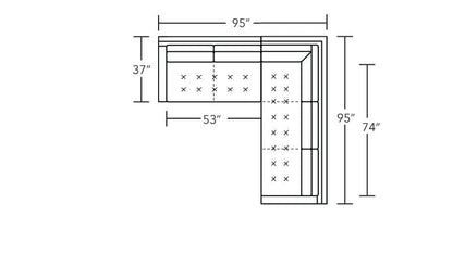 Benchmade Modern Mcm Corner Sectional 95 X 95