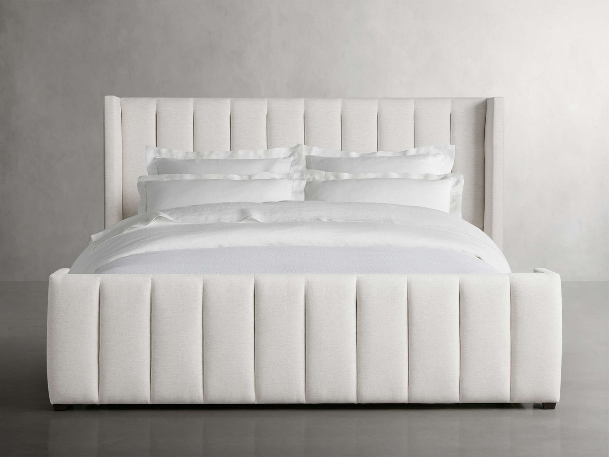 Wyller Channel-Stitched Bed with High Footboard