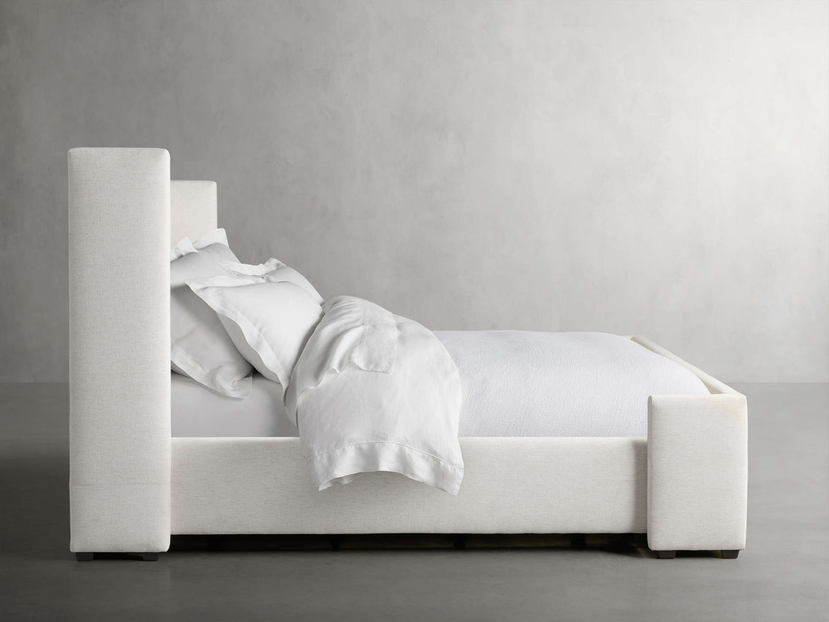 Wyller Channel-Stitched Bed with High Footboard