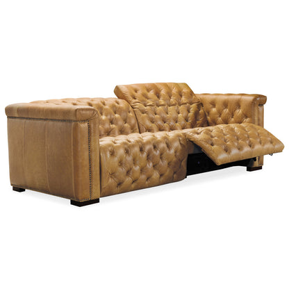Hooker Furniture Savion 2 Over 2 Sofa With Power Recline Power Headrest