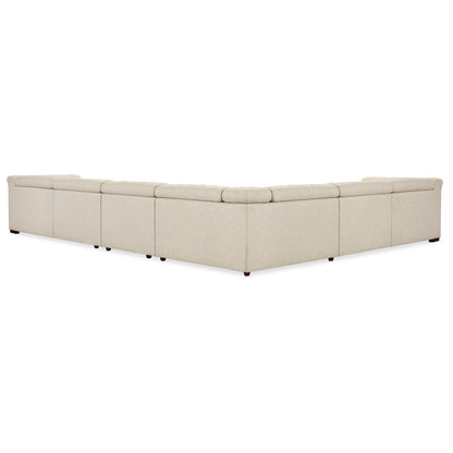 Hooker Furniture Savion Deux 6 Seat Sectional With Three Power Recliners And Seven Power Headrests