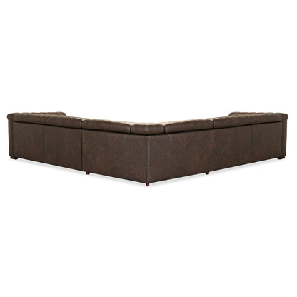 Hooker Furniture Savion Deux 5 Seat Sectional With Four Power Recliners And Six Power Headrests
